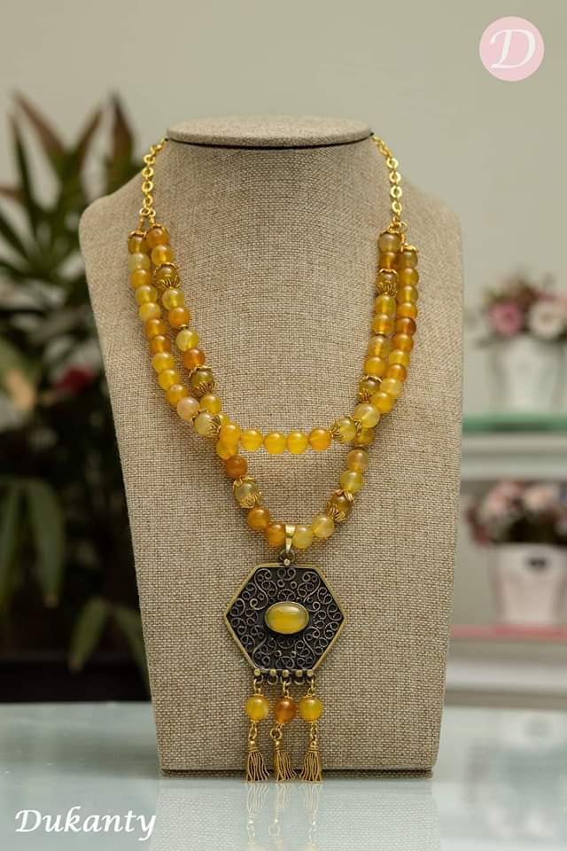 Amber Necklace - Agate