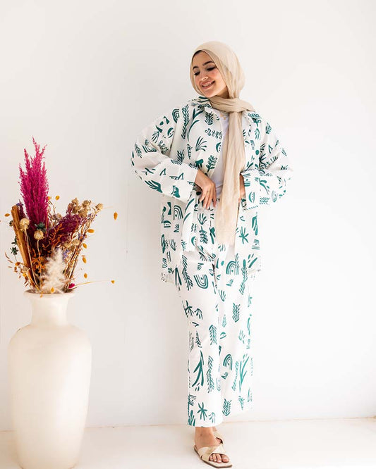Faya Casual Suit - Satin
