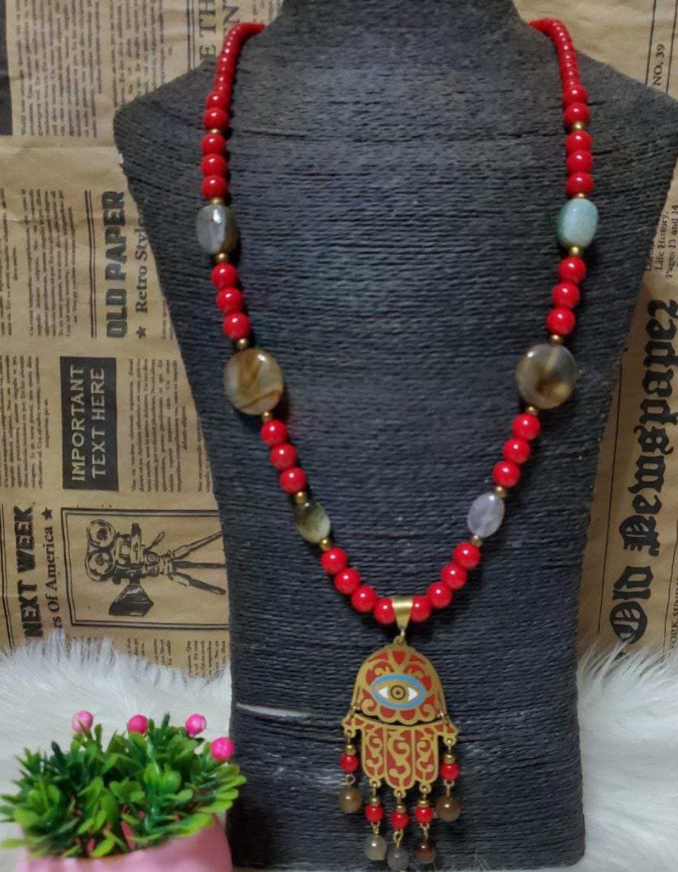 Yasmina Necklace - Agate Stones