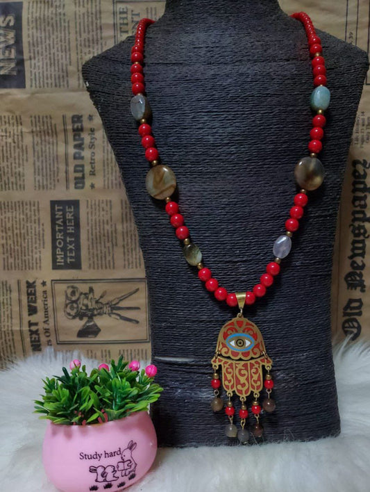 Yasmina Necklace - Agate Stones