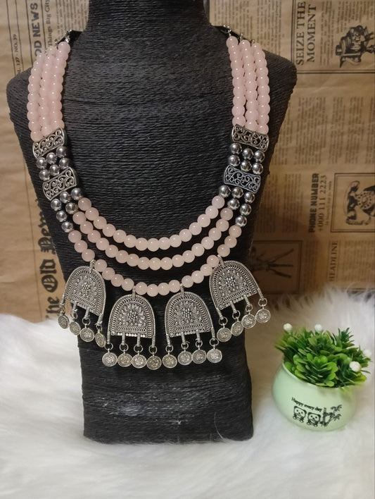 Nadra Necklace - Agate Stones