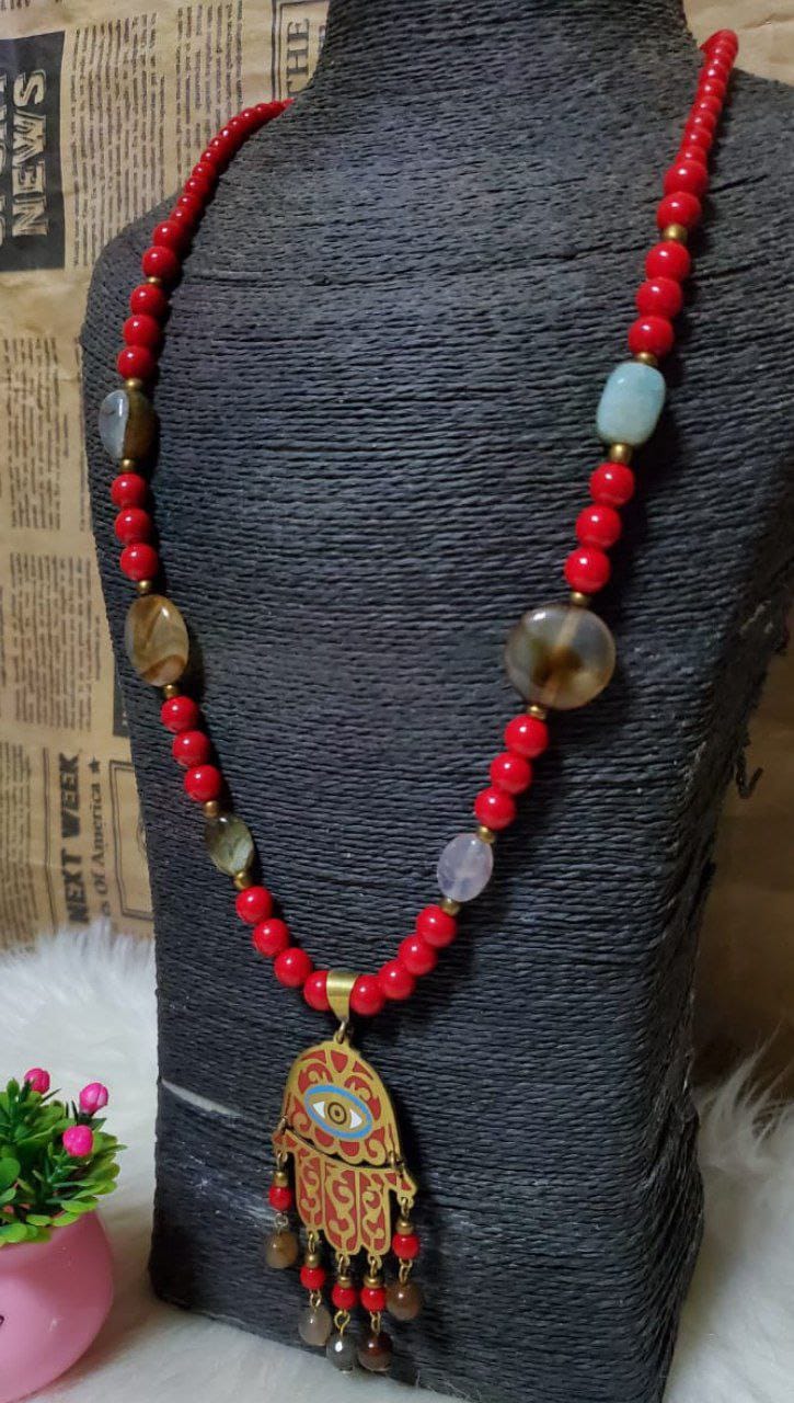 Yasmina Necklace - Agate Stones