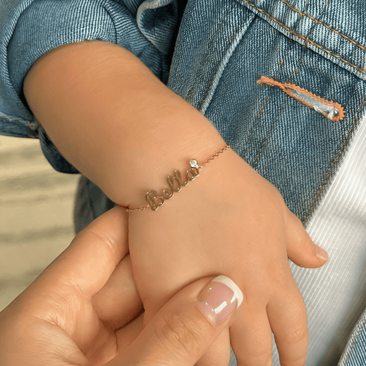 Baby Customized Bracelet - Gold Plated
