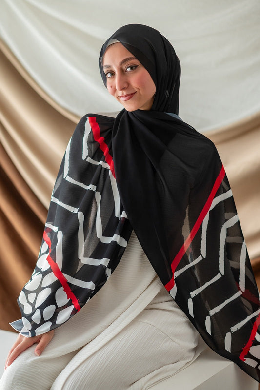 Ibtisam Scarf - Crepe Digital