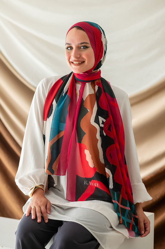 Kawthar Scarf - Crepe Digital