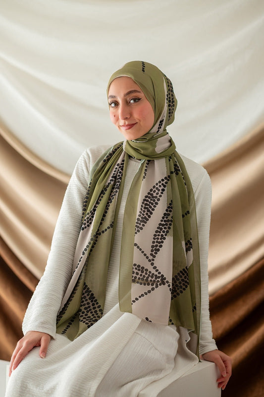 Najat Scarf - Crepe Digital