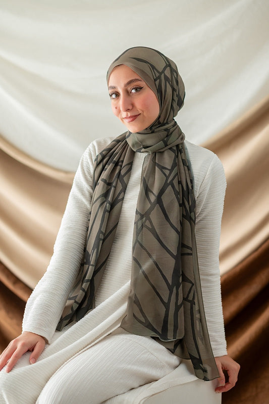 Birihan Scarf - Crepe Digital