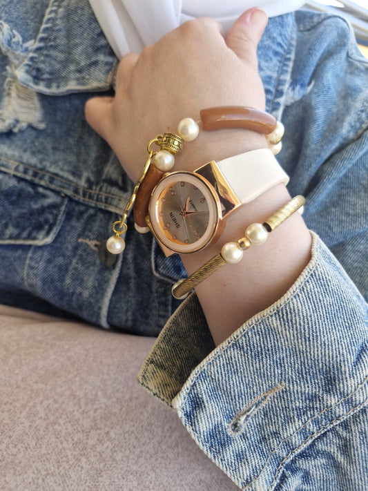 Ganaa Watch Set - Brown Acrylic