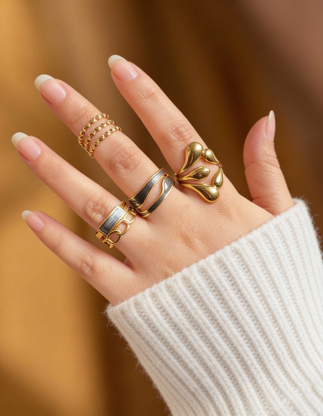 Simple Glow Rings  - Stainless Steel