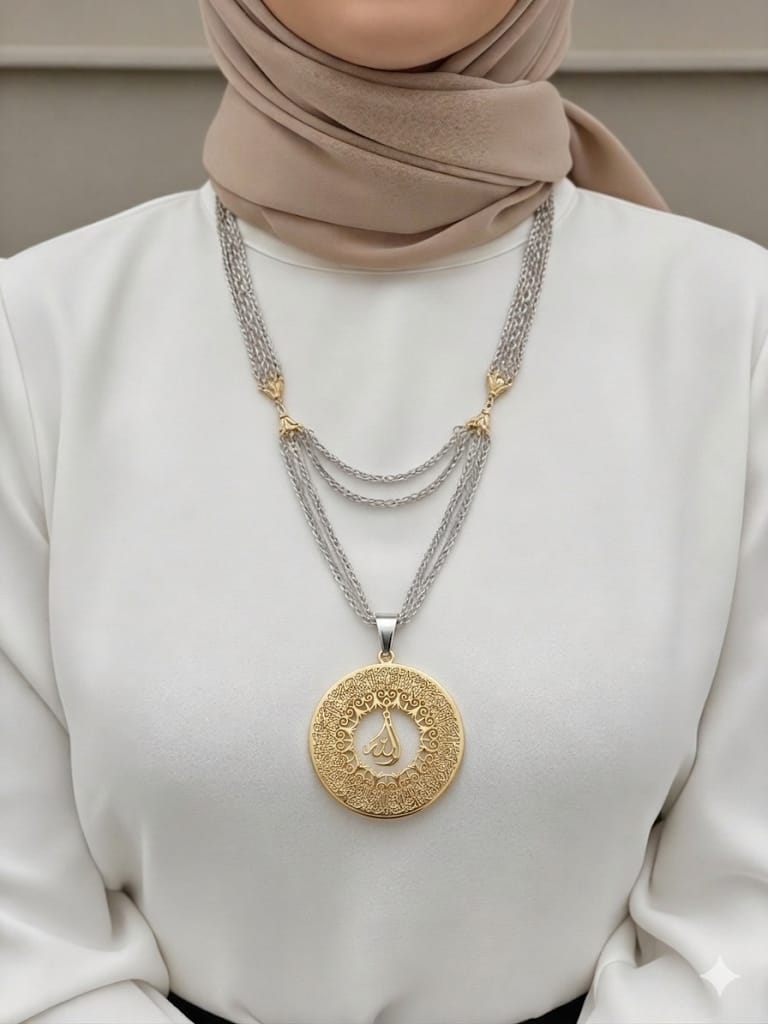 Asmahan Necklace - Silver & Gold Plated