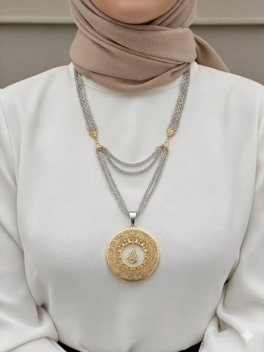 Asmahan Necklace - Silver & Gold Plated