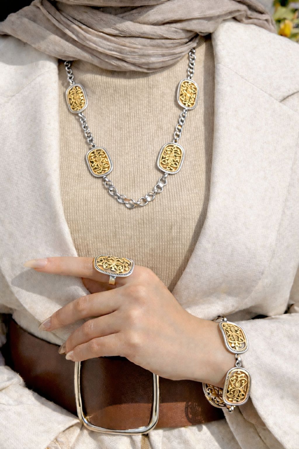 Mariam Set - Silver & Gold Plated