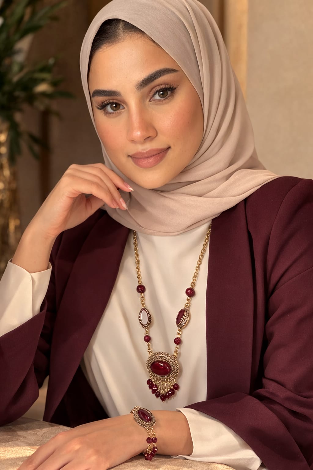 قلادة مودا المصنوعة يدوياً بالعربية