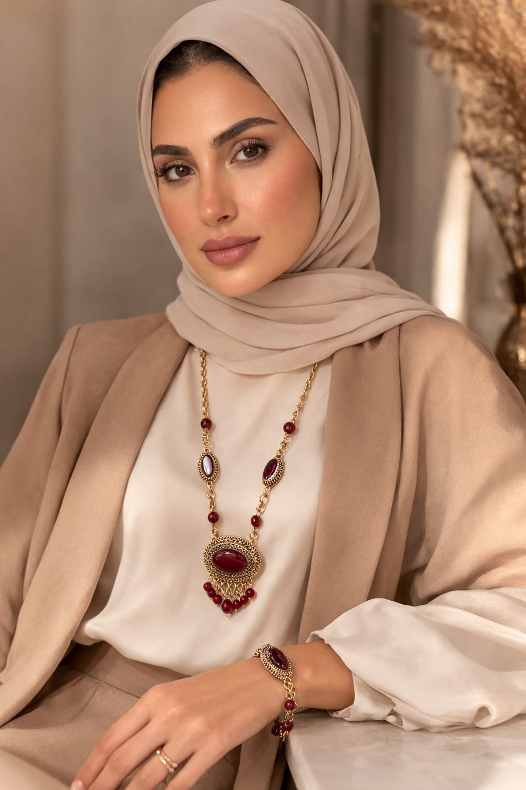 قلادة مودا المصنوعة يدوياً بالعربية