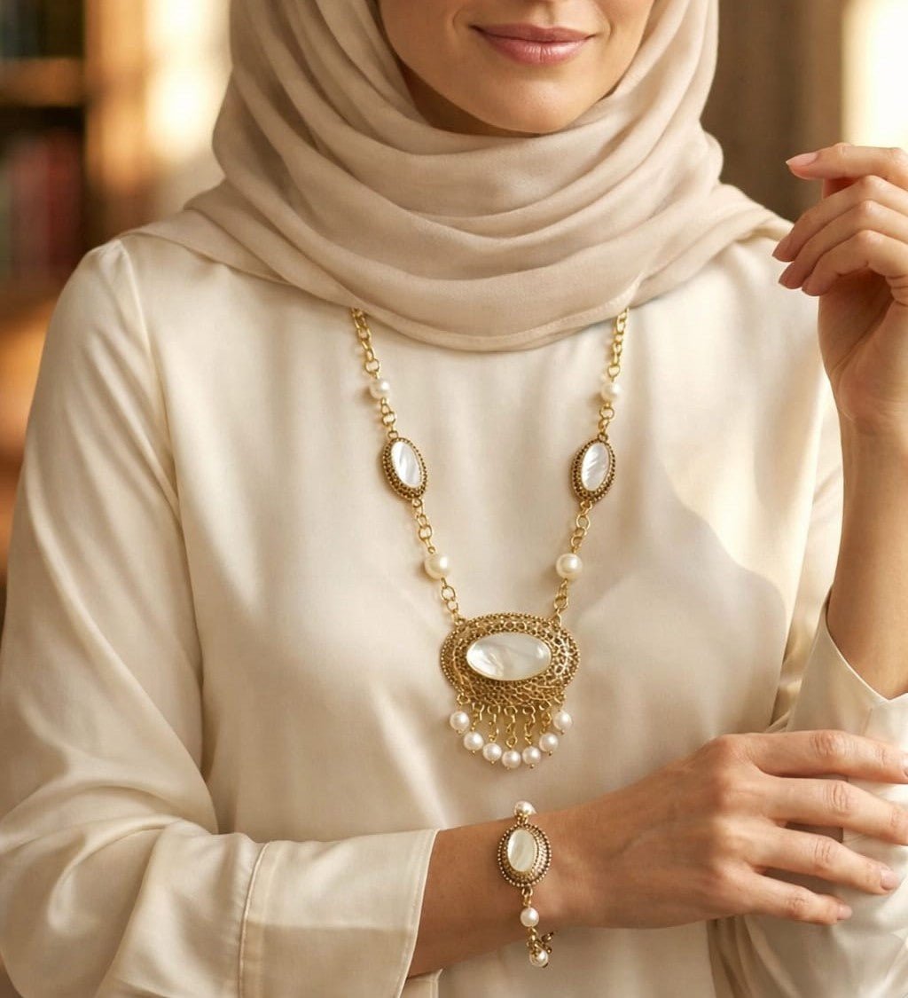 قلادة مودا المصنوعة يدوياً بالعربية