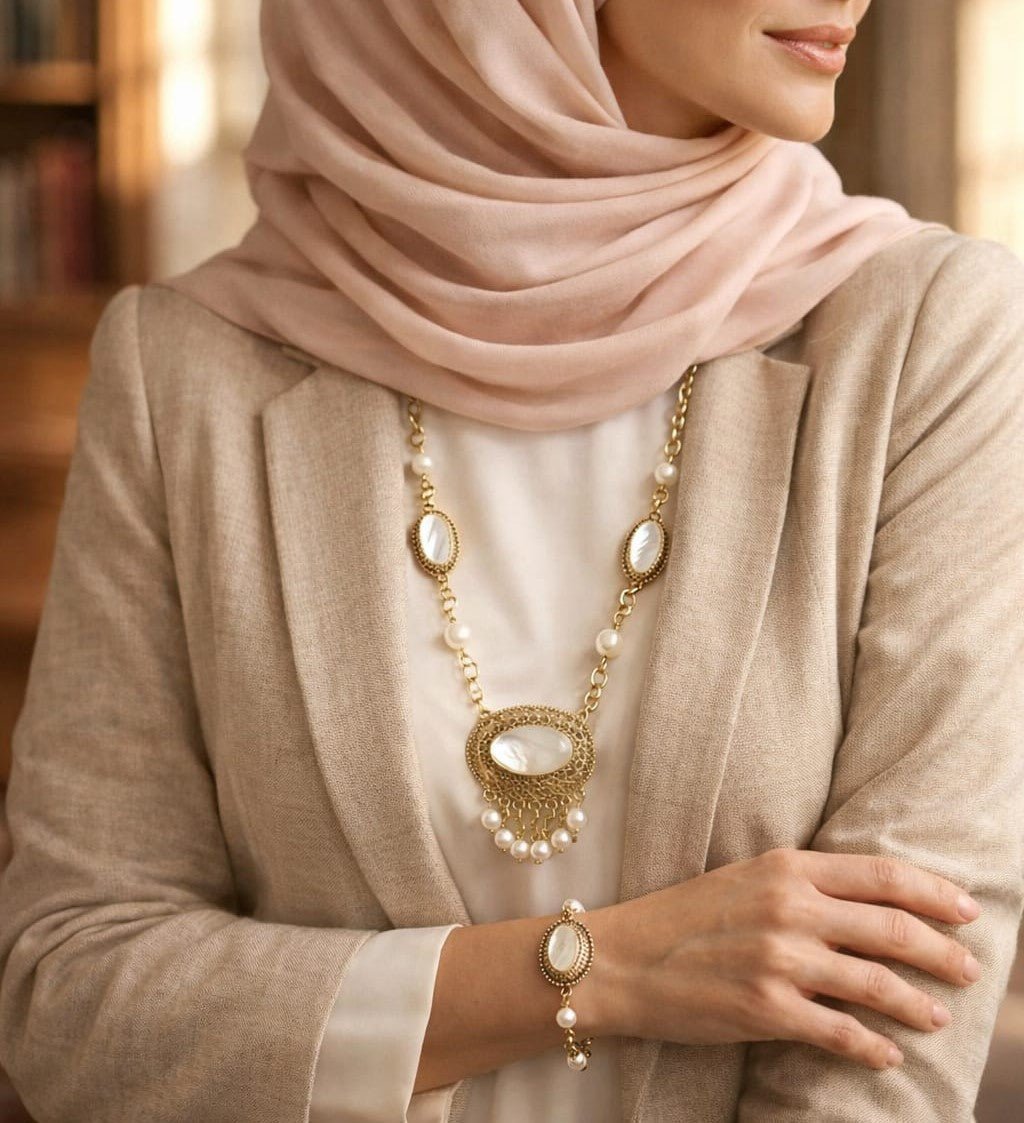 قلادة مودا المصنوعة يدوياً بالعربية