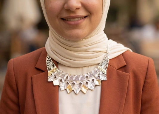 Egyptian  Gold and Silver Plated  Necklace