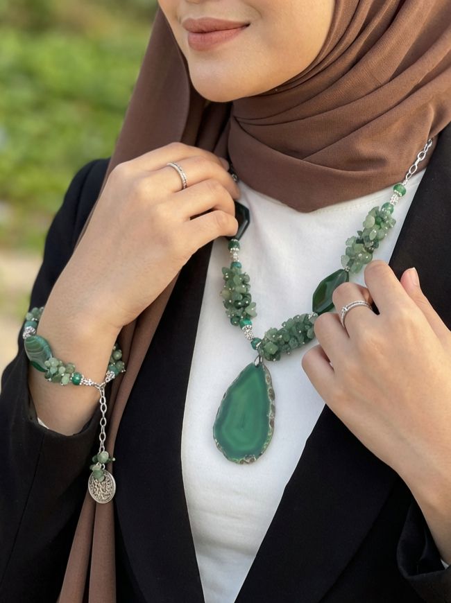 Emerald Queen Agate Set