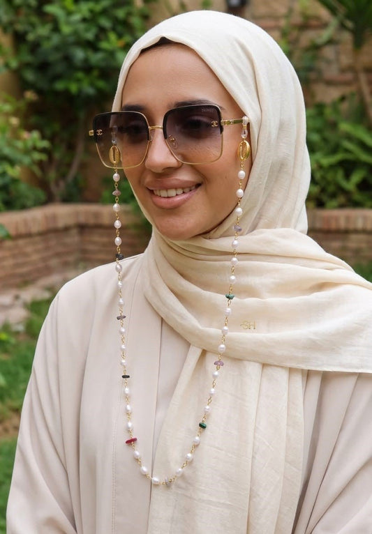 سلسلة نظارات أميرة - مطلية بالذهب