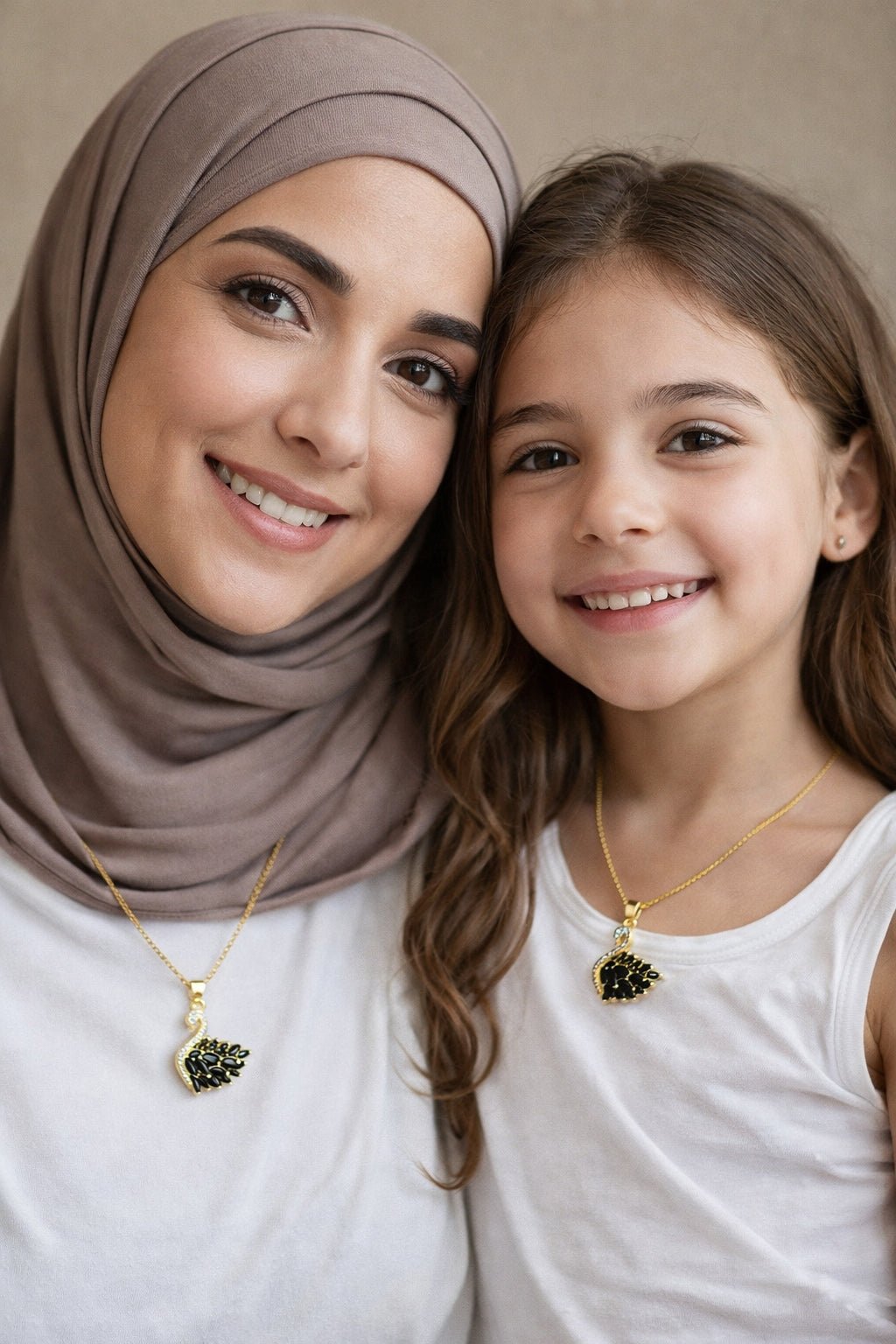 Lina Mother Daughter Matching Necklace - Stainless Steel