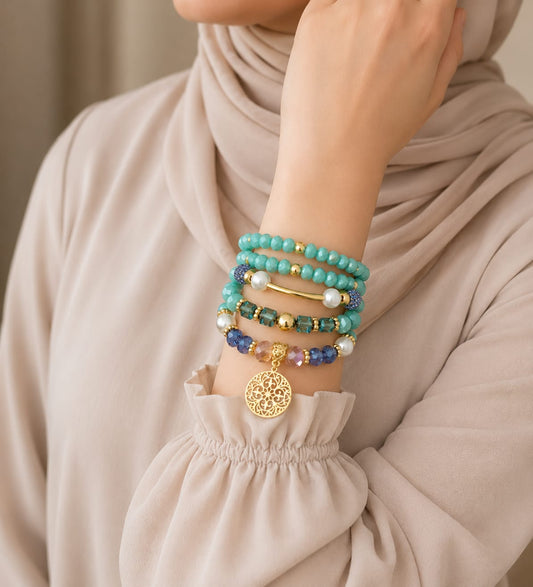 Five Turquoise Bracelets