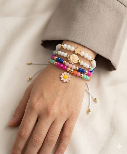 Colorful Blossom Bracelets