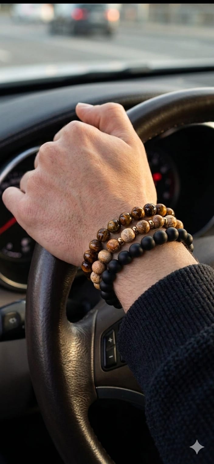Simple Men Agate Bracelets