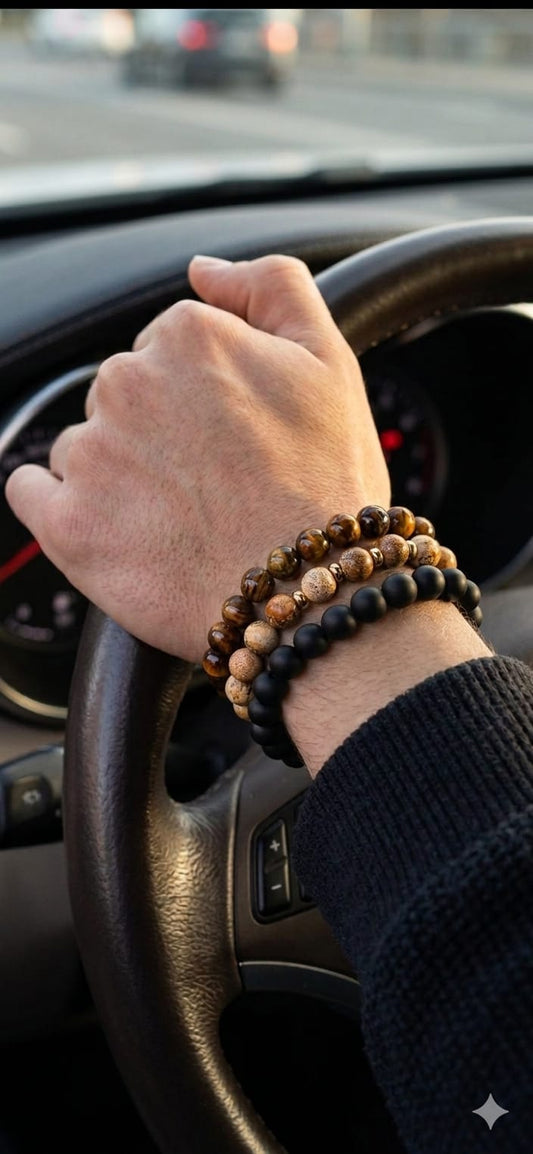 Simple Men Agate Bracelets