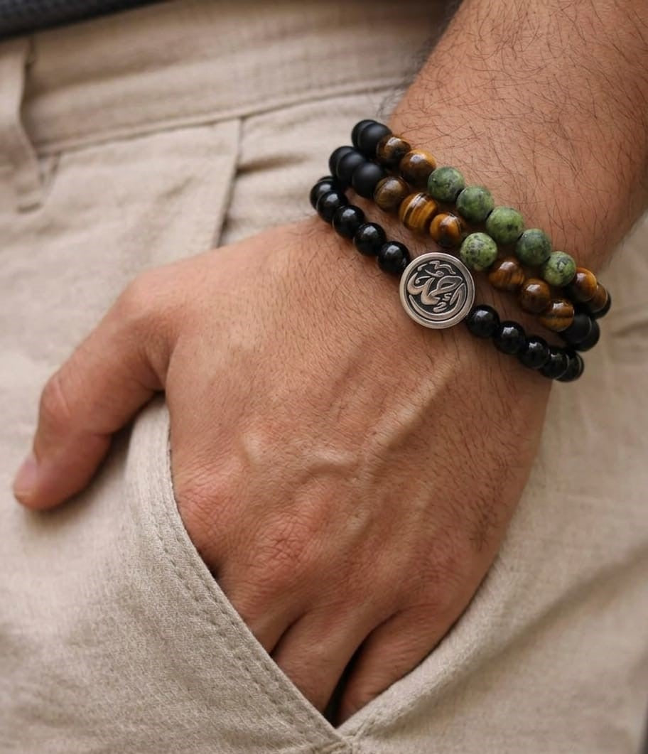 Casual Men Agate Bracelets