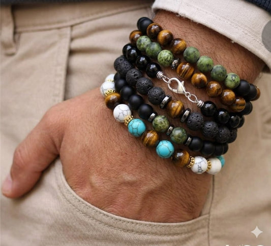Elagant Men Agate Bracelets