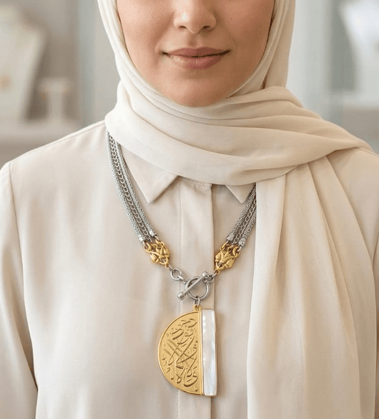 Royal Glow Necklace - Silver & Gold Plated