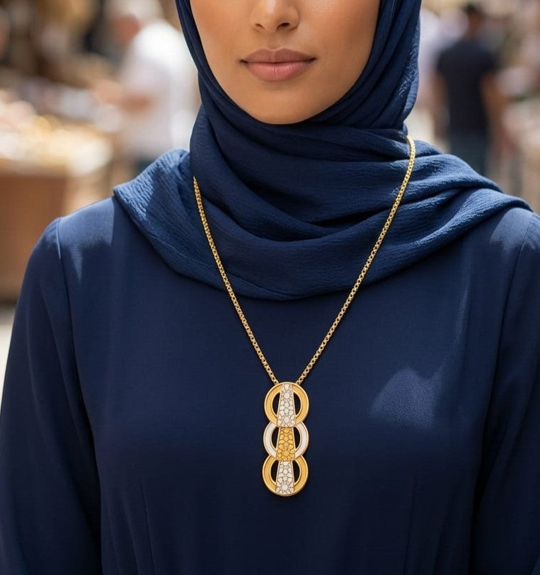 Classic Elegance Necklace - Silver & Gold Plated