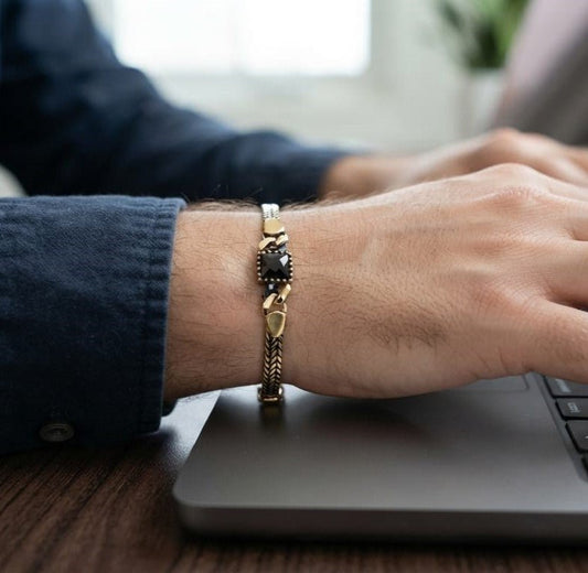 Imperial Bracelet - Copper & Silver Plated