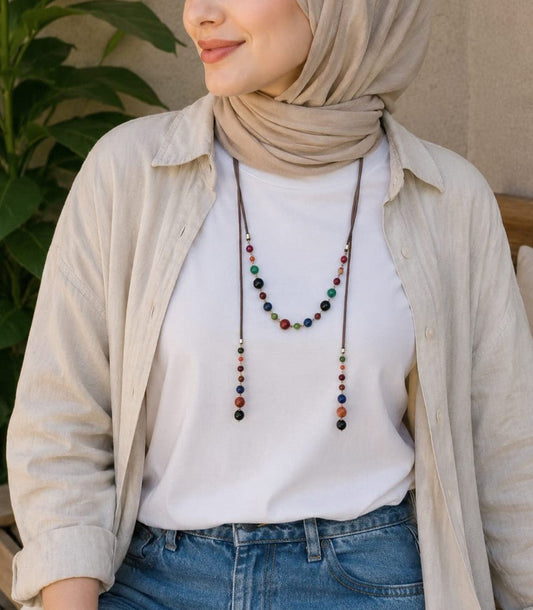 Hazal Leather Necklace