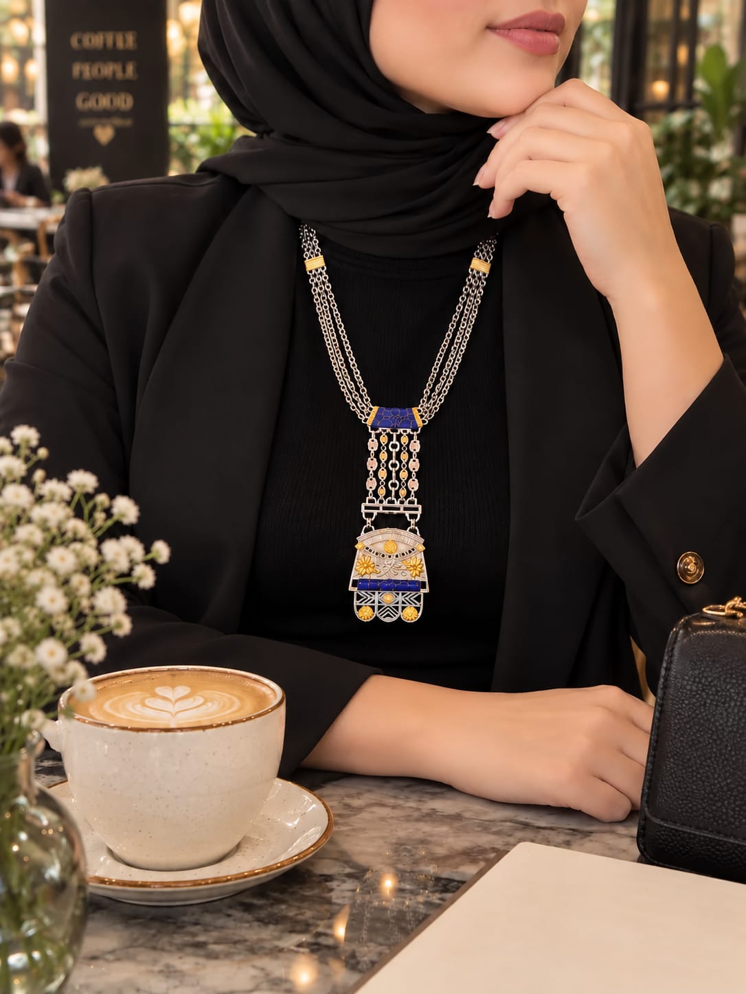 طقم وصال فاخر - مطلي بالفضة