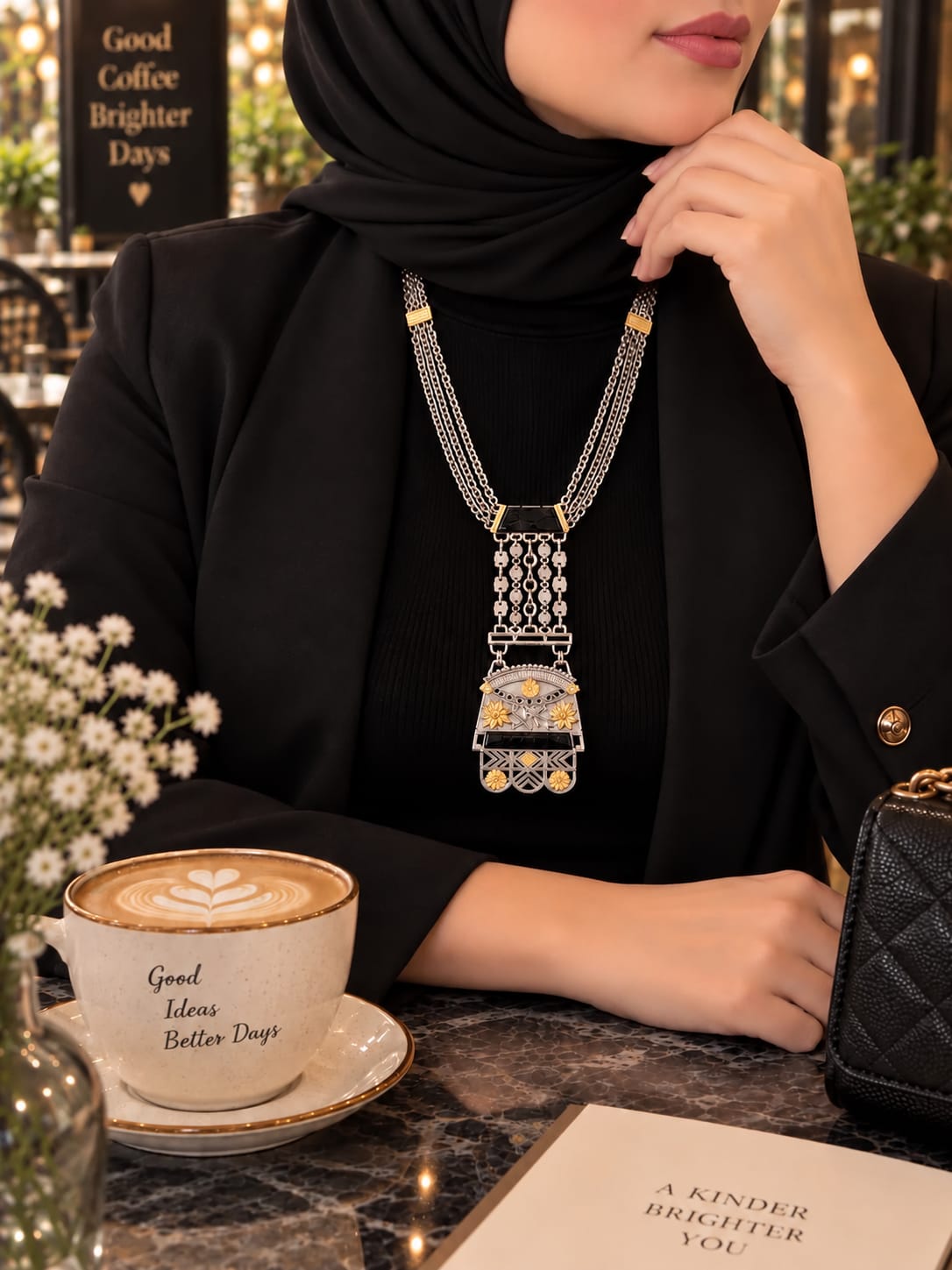 طقم وصال فاخر - مطلي بالفضة