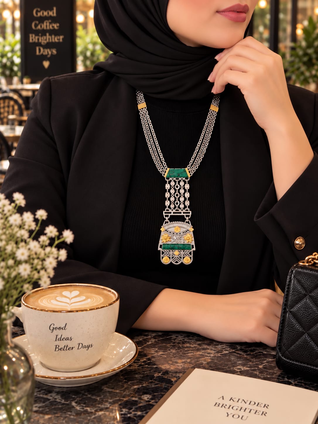طقم وصال فاخر - مطلي بالفضة
