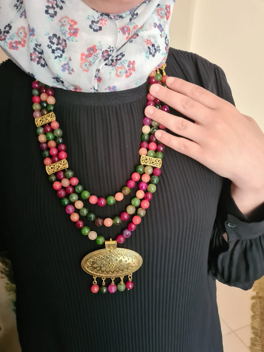 Sofya Necklace - Agate stone