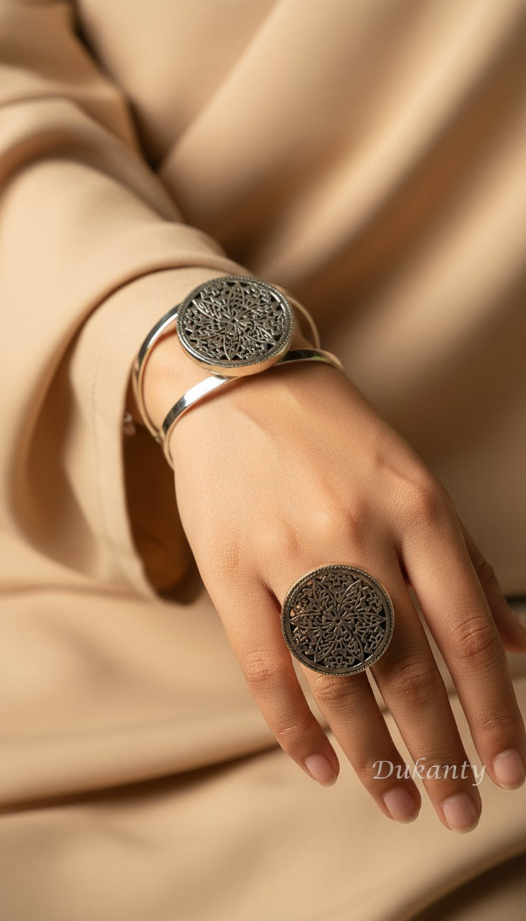 مجموعة زهور نيرفانا - مطلية بالفضة