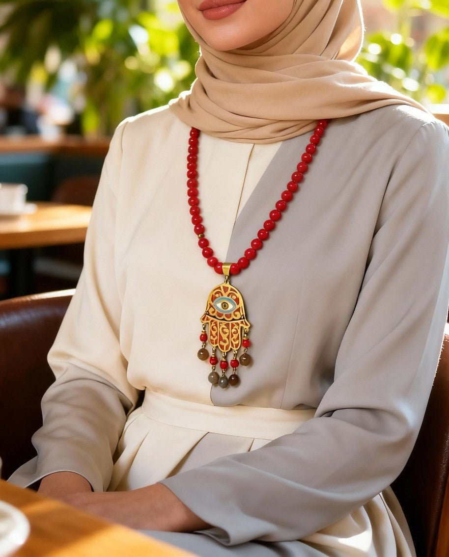 قلادة ياسمينة - أحجار العقيق