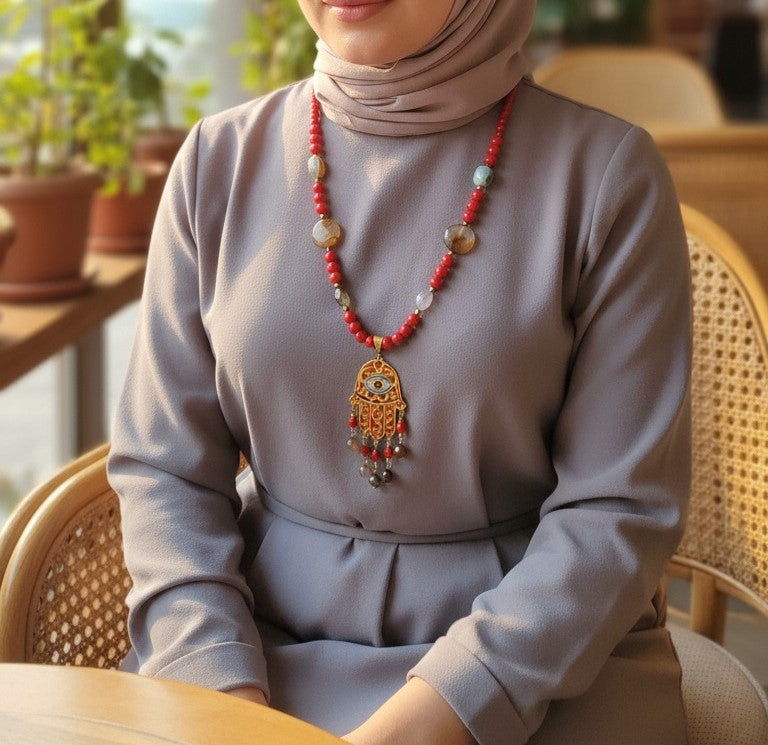 قلادة ياسمينة - أحجار العقيق