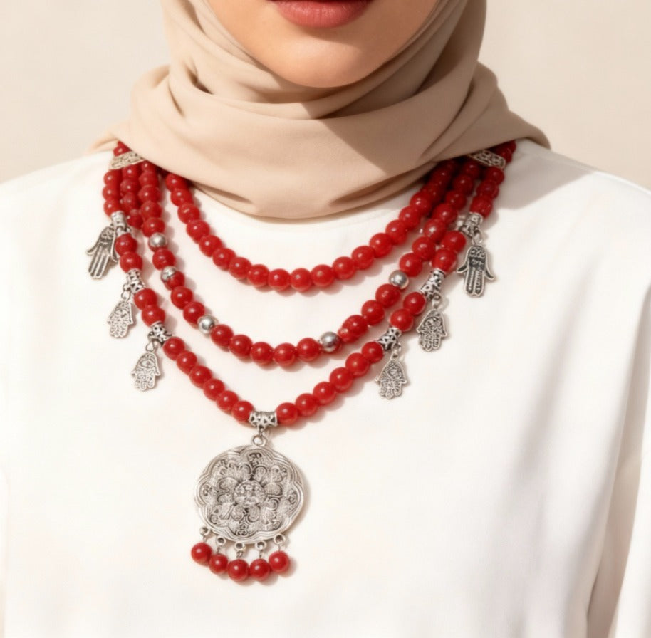 قلادة رهام - أحجار العقيق