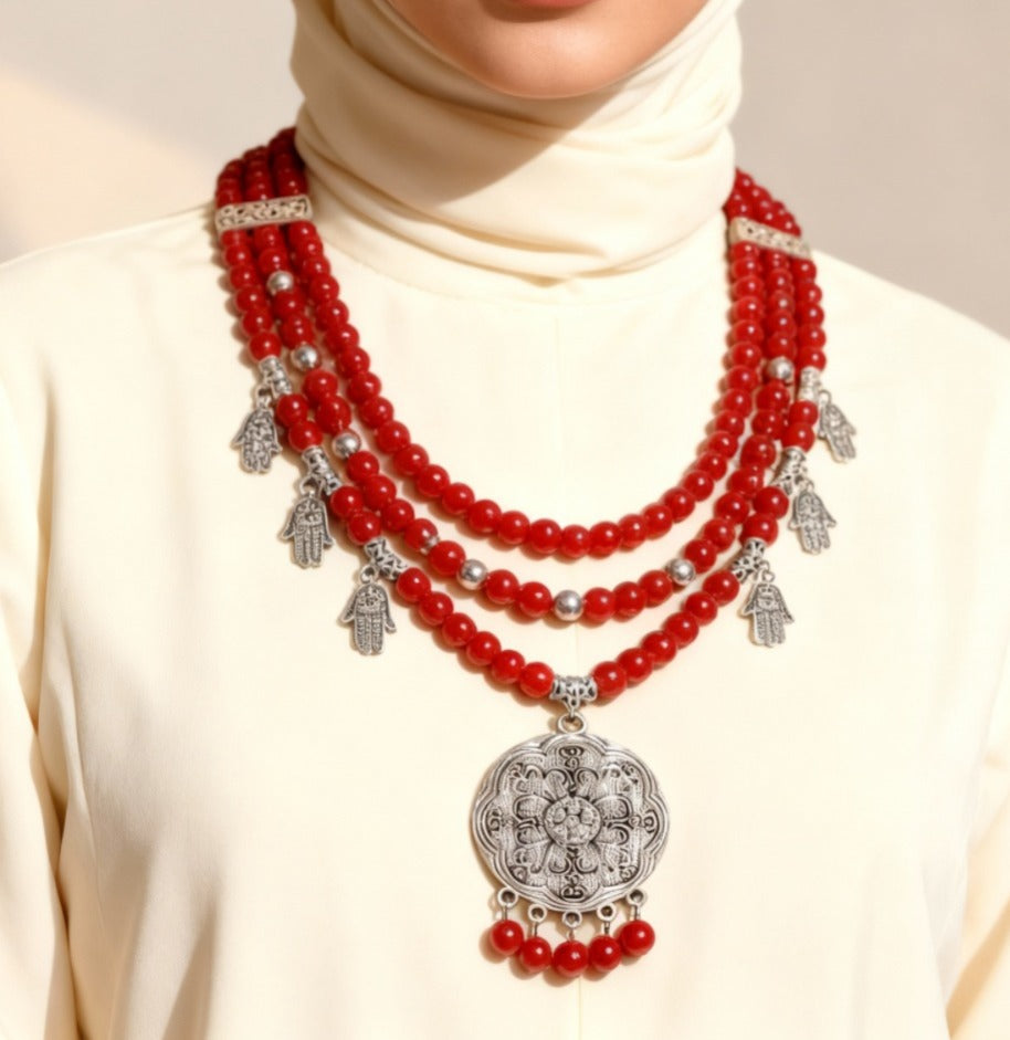 قلادة رهام - أحجار العقيق