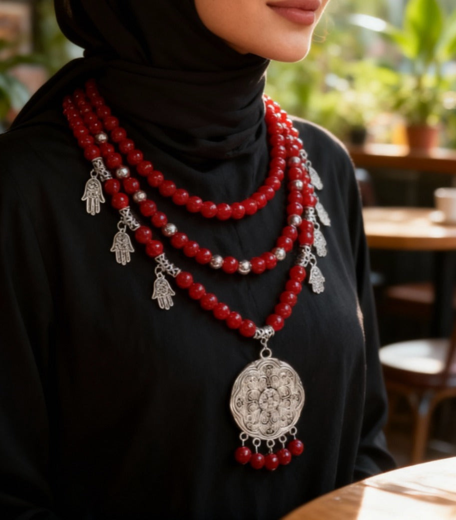 قلادة رهام - أحجار العقيق