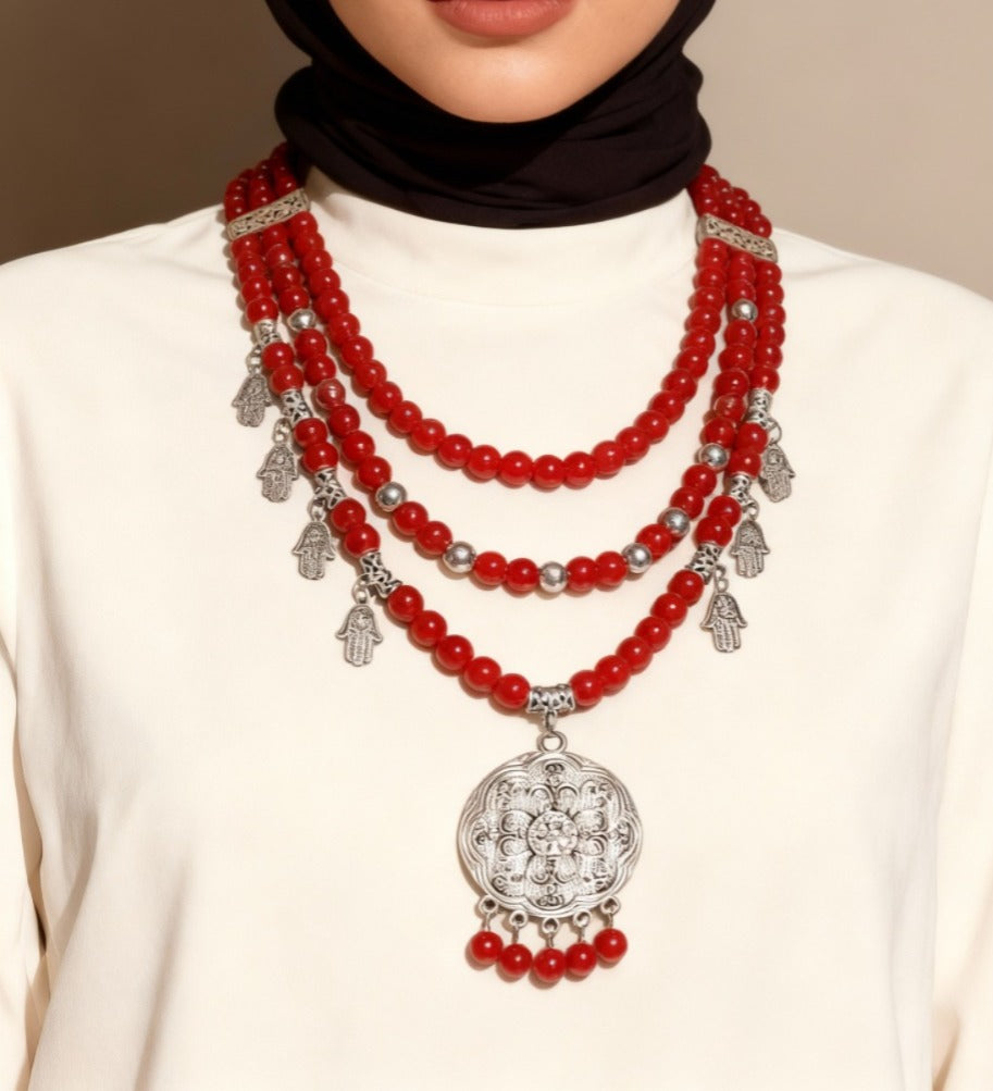 قلادة رهام - أحجار العقيق