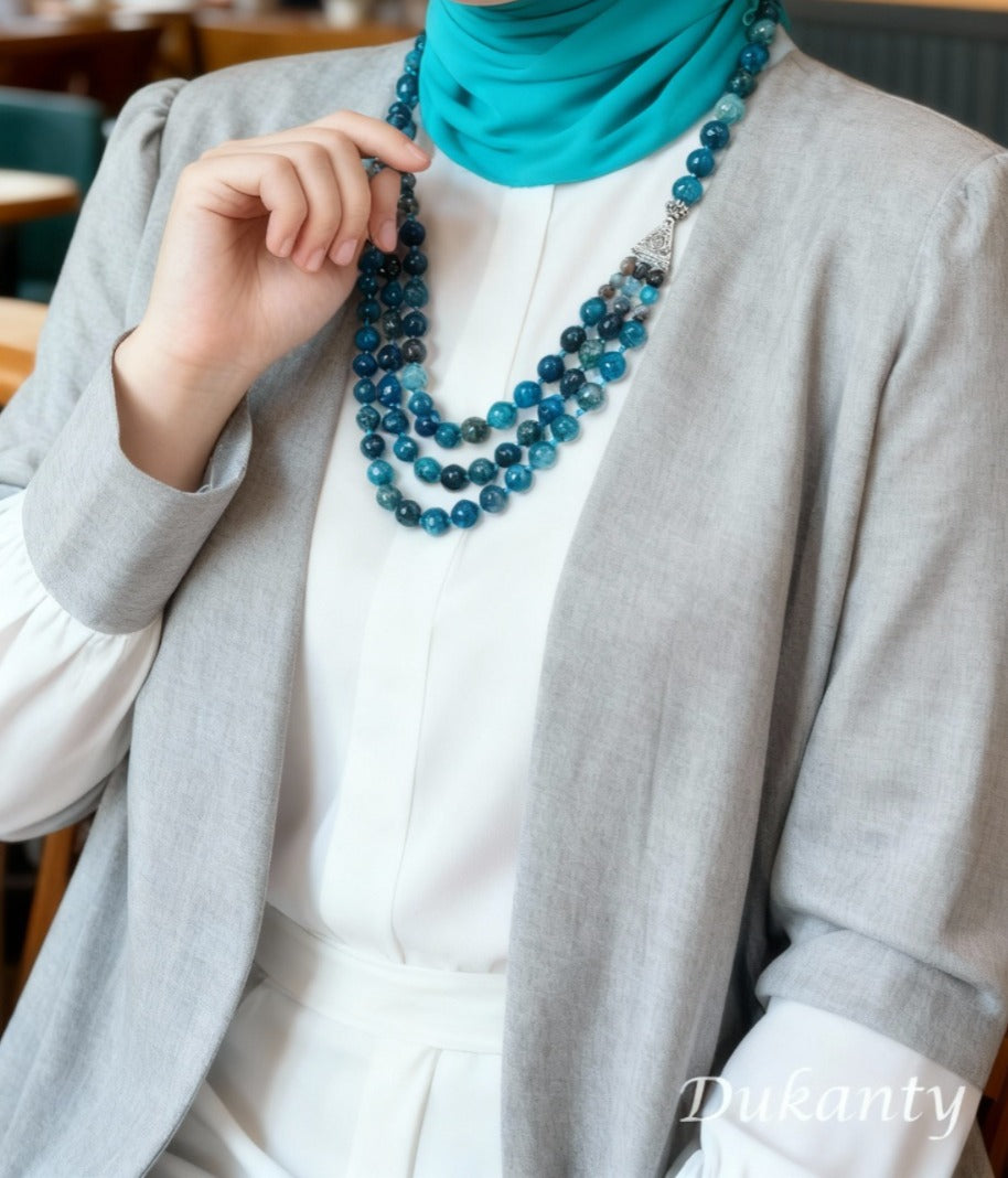 قلادة عتيقة - عقيق أزرق