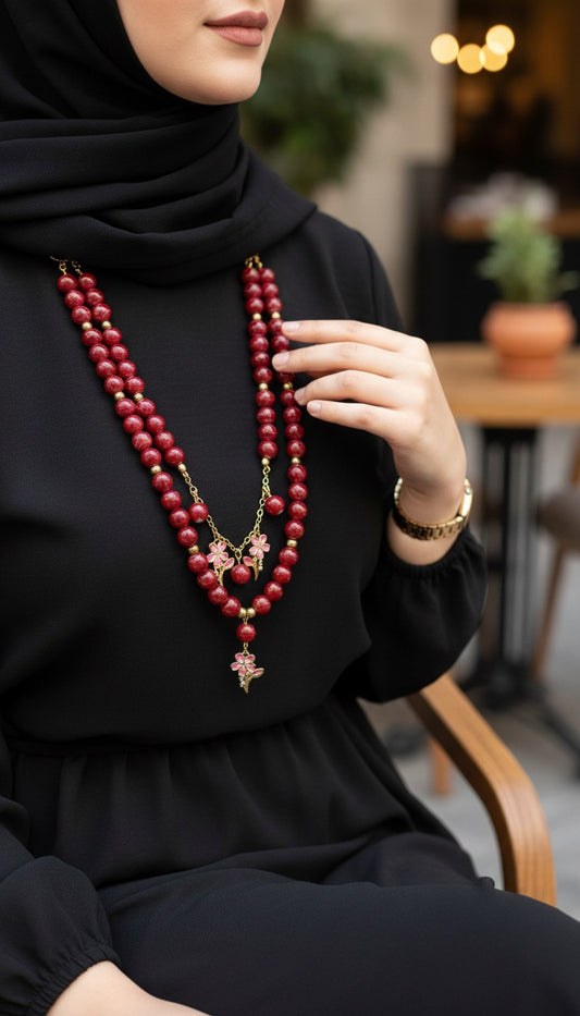 قلادة بسنت الرقيقة - أحجار المرمر