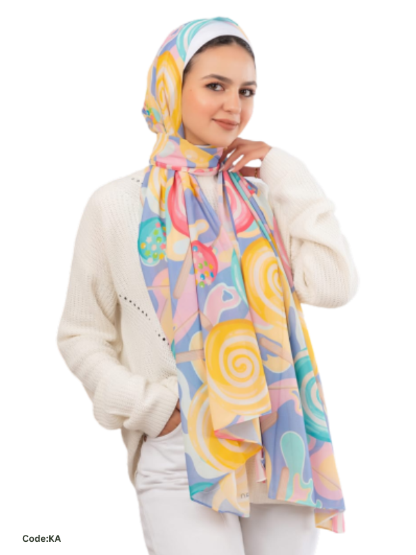 Walaa Scarf - Crepe Digital