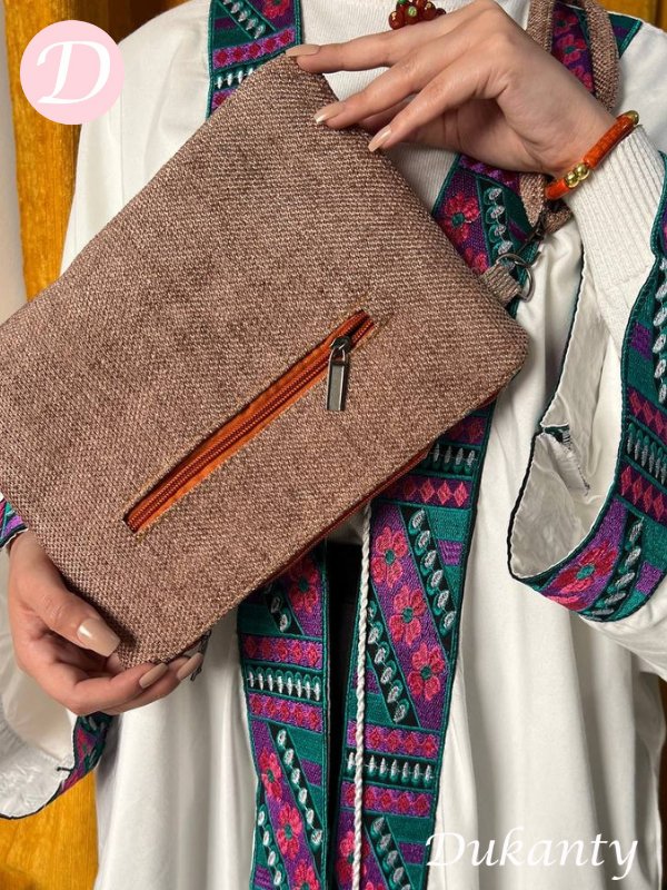 Unique Africa Cross Bag - Linen