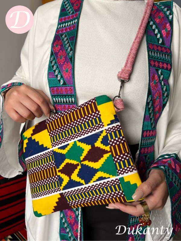 Elegant Africa Cross Bag - Linen
